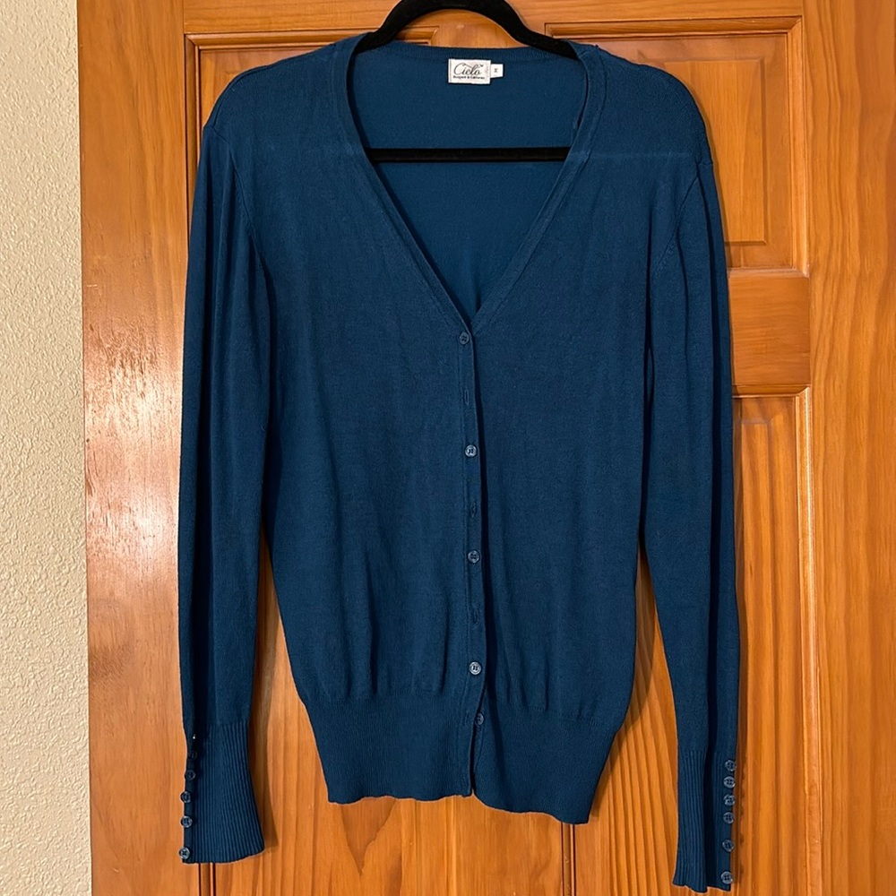 Teal Blue Cielo Cardigan